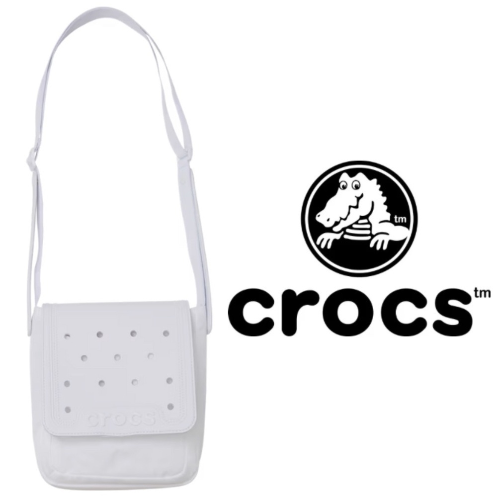 Crocs White Crossbody Bag - Lightweight Everyday Shoulder Bag